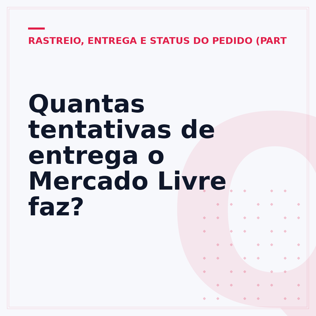 Quantas tentativas de entrega o Mercado Livre faz?