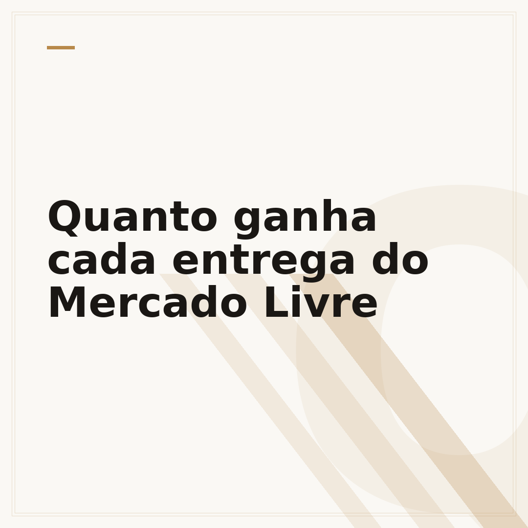Quanto ganha cada entrega do Mercado Livre