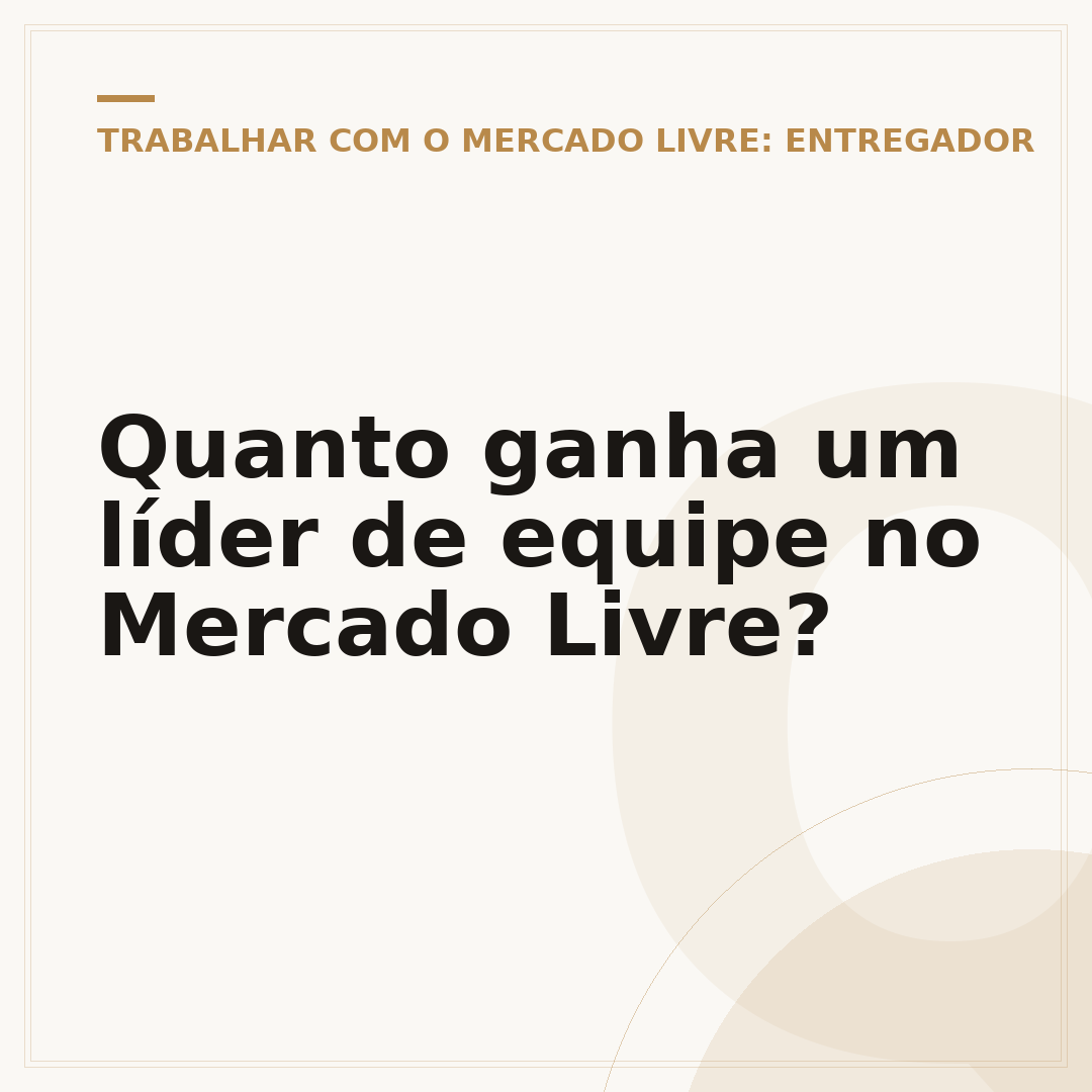Quanto ganha um líder de equipe no Mercado Livre?