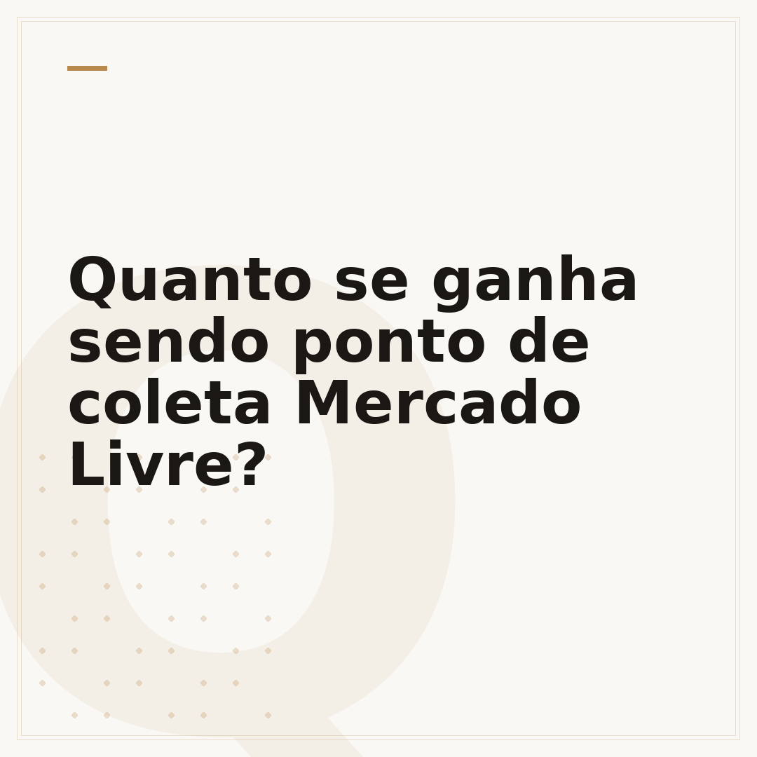Quanto se ganha sendo ponto de coleta Mercado Livre?