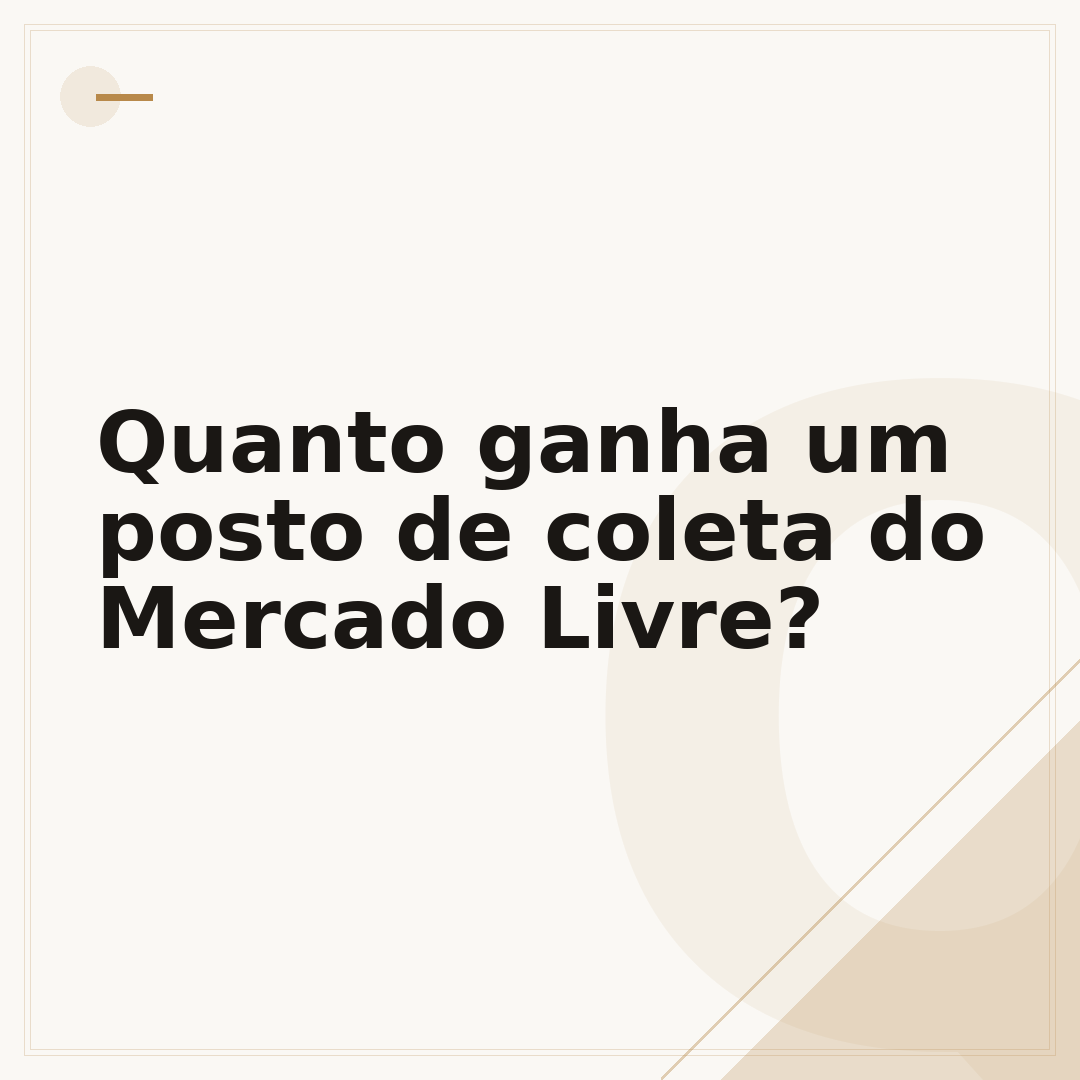 Quanto ganha um posto de coleta do Mercado Livre?
