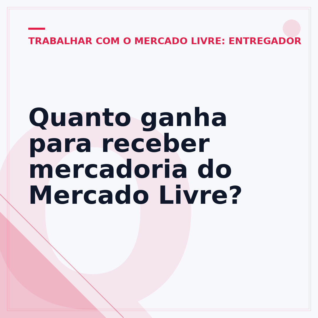 Quanto ganha para receber mercadoria do Mercado Livre?