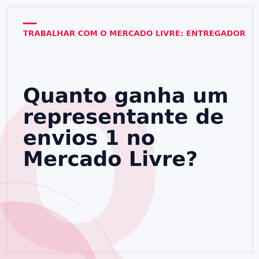 Quanto ganha um representante de envios 1 no Mercado Livre?