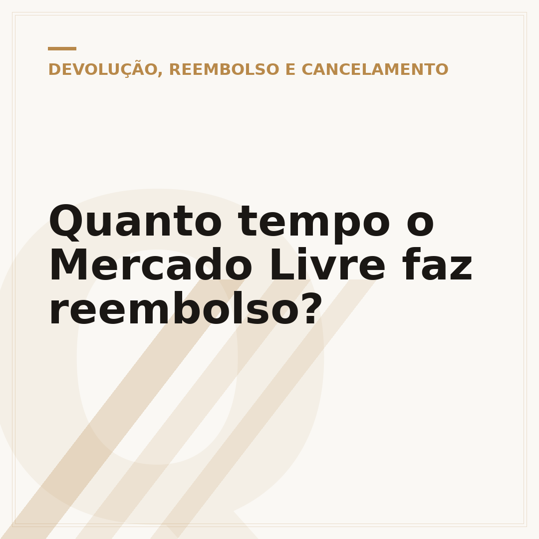 Quanto tempo o Mercado Livre faz reembolso?