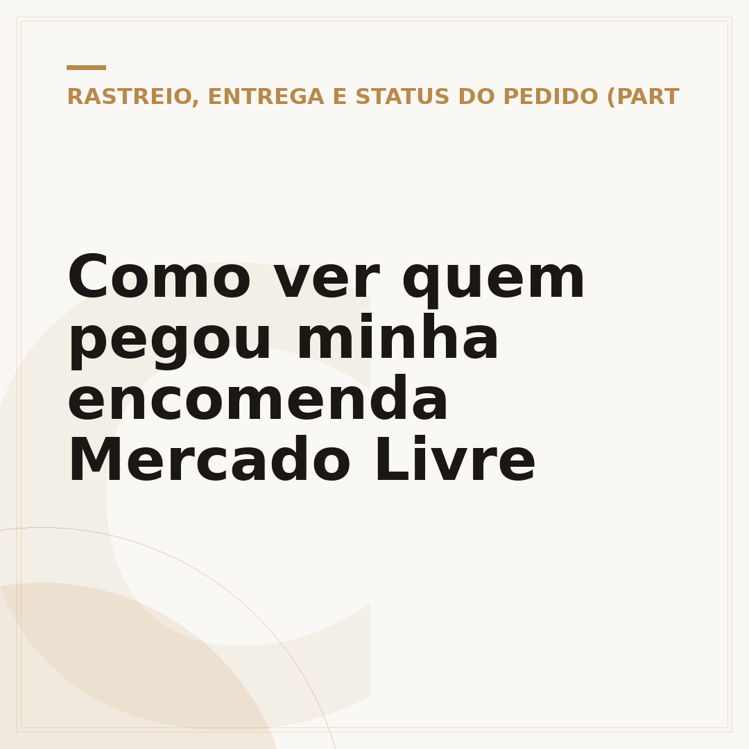 Como ver quem pegou minha encomenda Mercado Livre