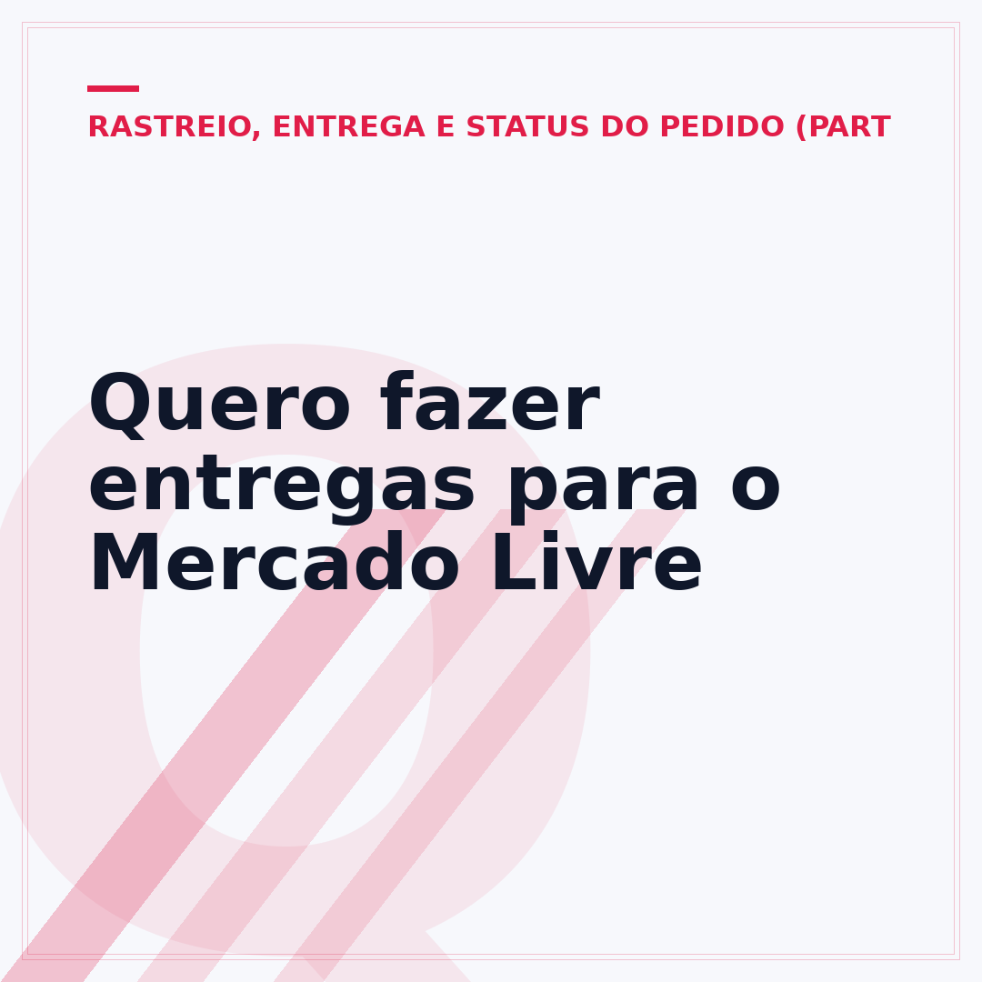 Quero fazer entregas para o Mercado Livre