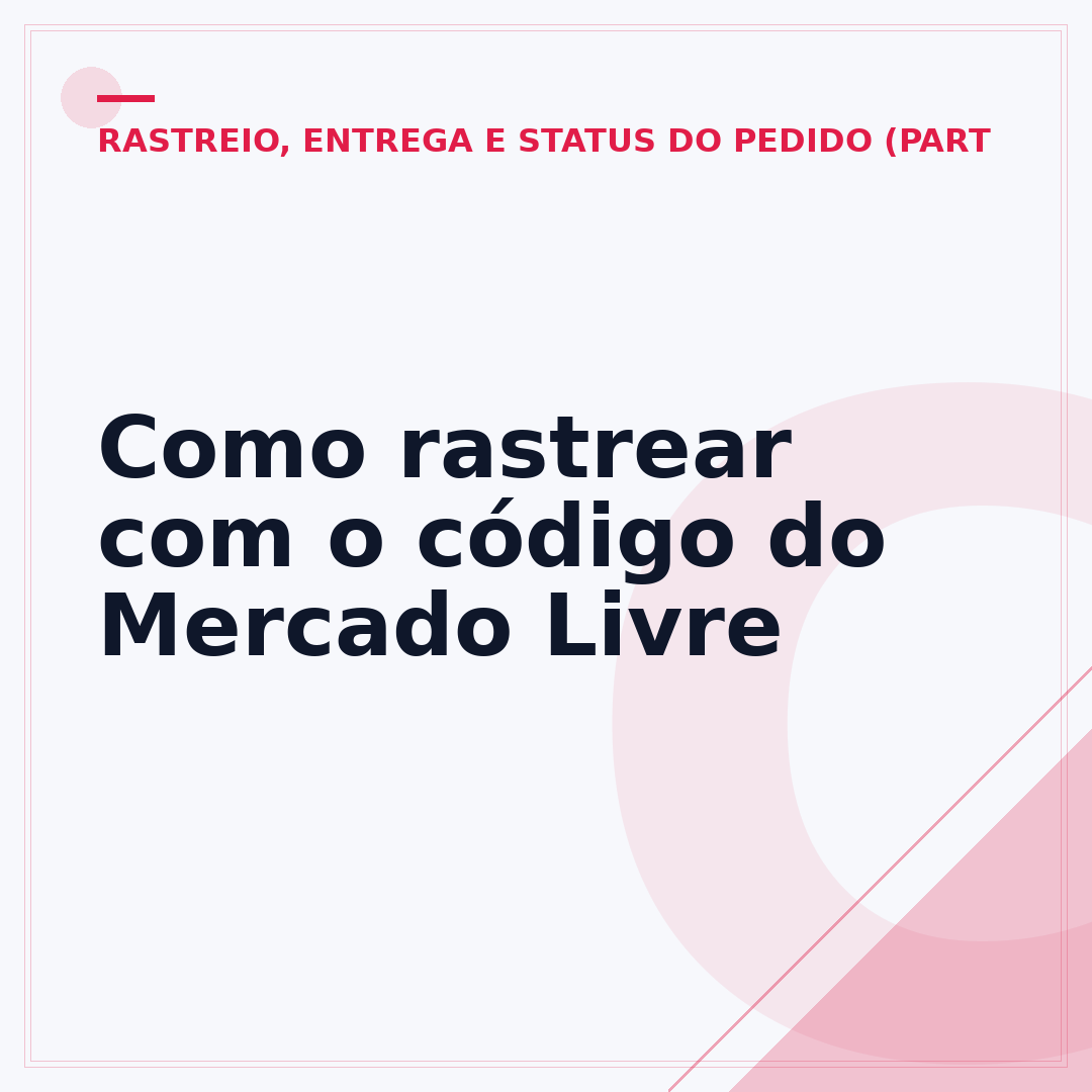 Como rastrear com o código do Mercado Livre