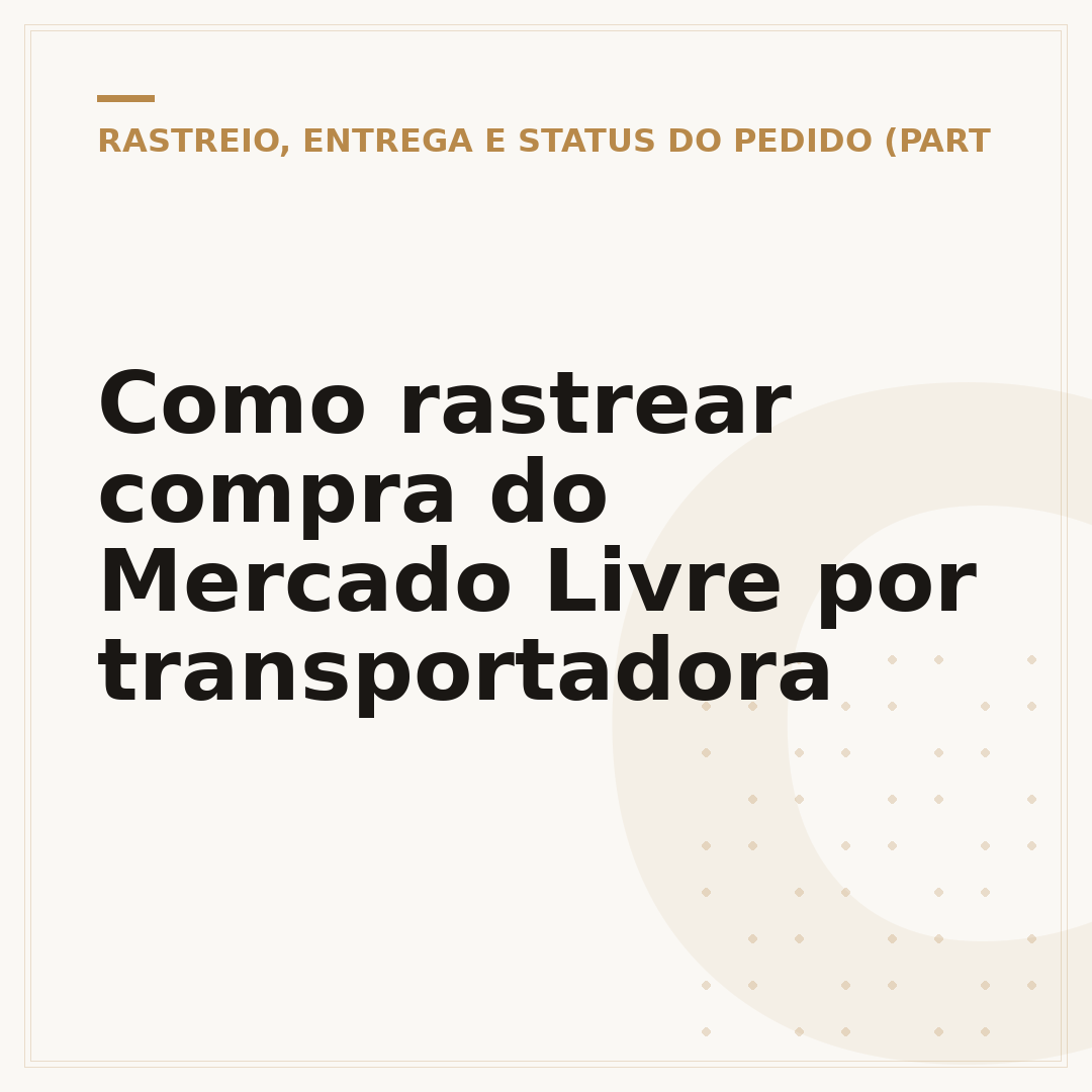 Como rastrear compra do Mercado Livre por transportadora