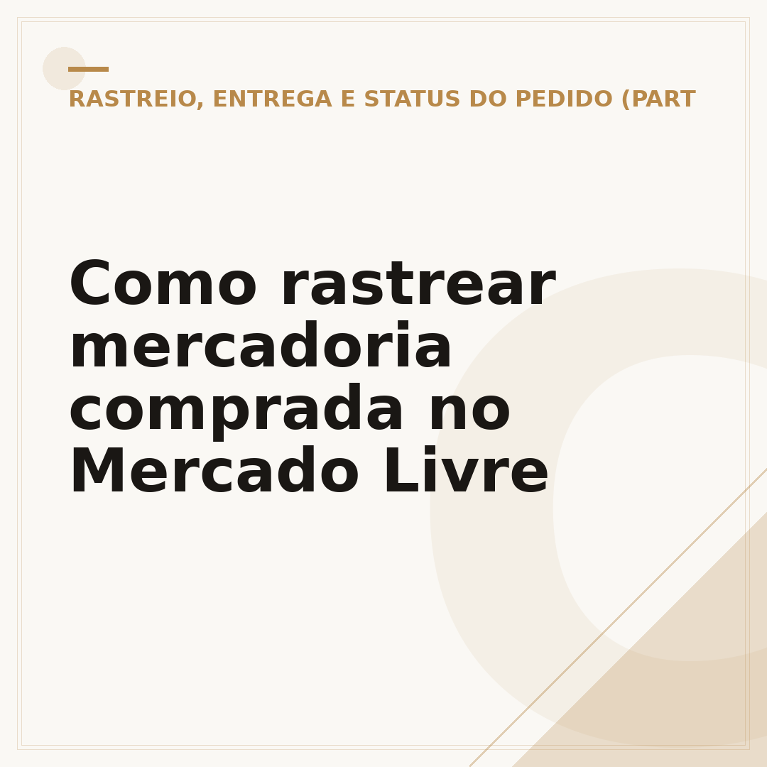 Como rastrear mercadoria comprada no Mercado Livre