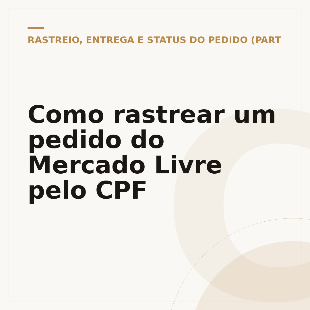 Como rastrear um pedido do Mercado Livre pelo CPF