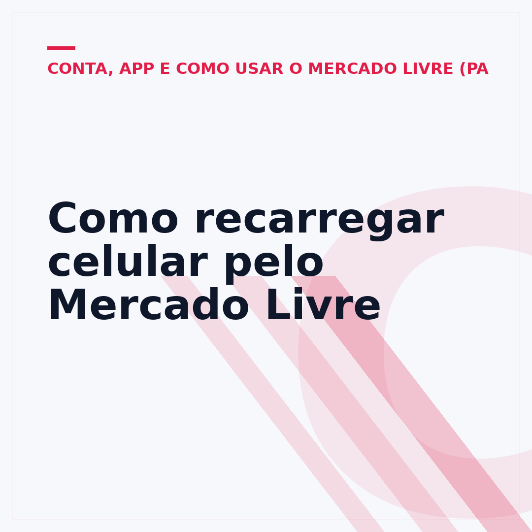 Como recarregar celular pelo Mercado Livre