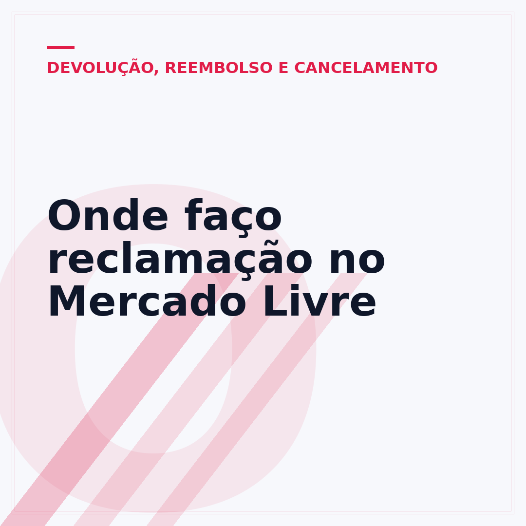Onde faço reclamação no Mercado Livre