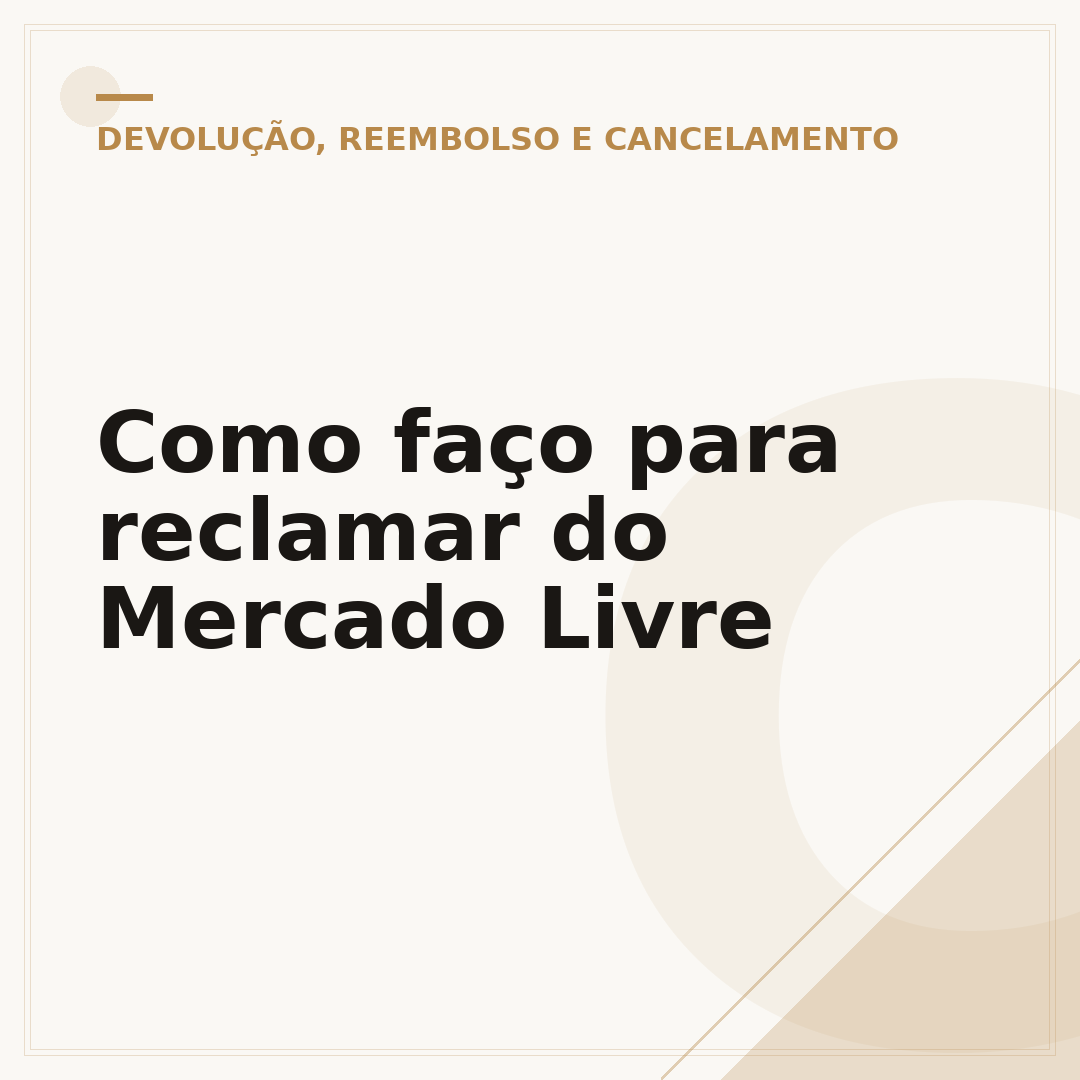 Como faço para reclamar do Mercado Livre