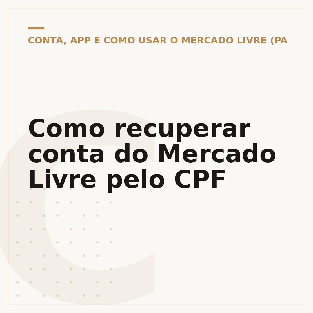 Como recuperar conta do Mercado Livre pelo CPF