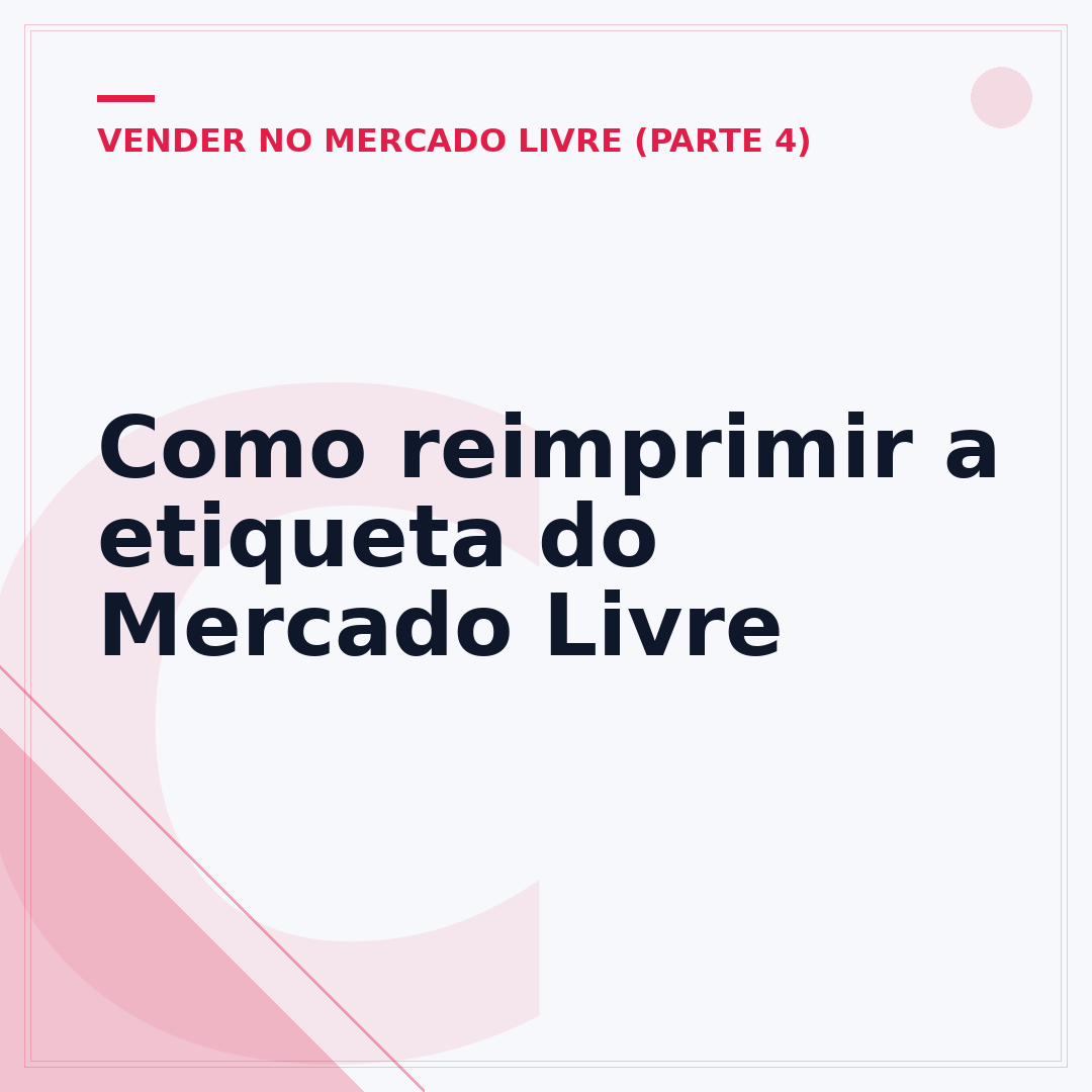 Como reimprimir a etiqueta do Mercado Livre
