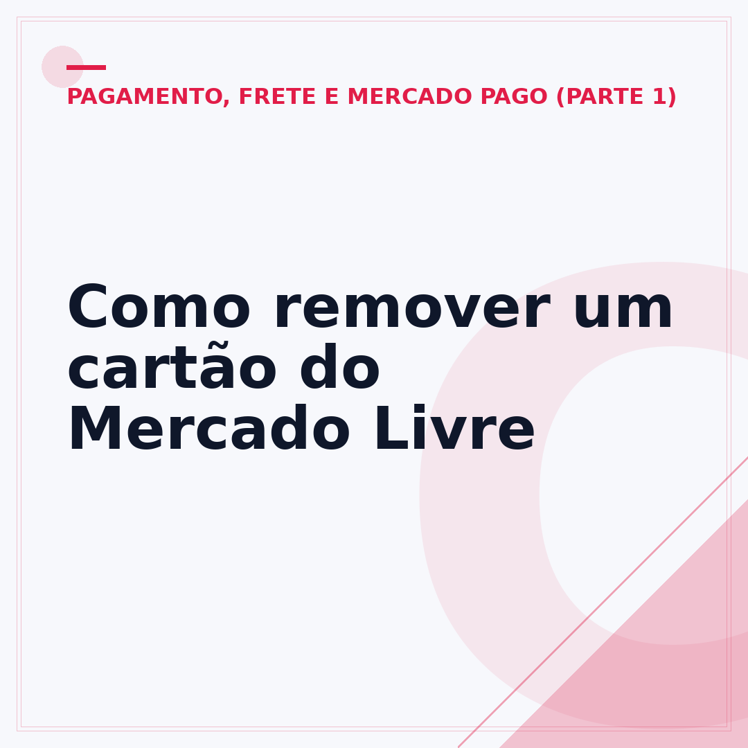 Como remover um cartão do Mercado Livre