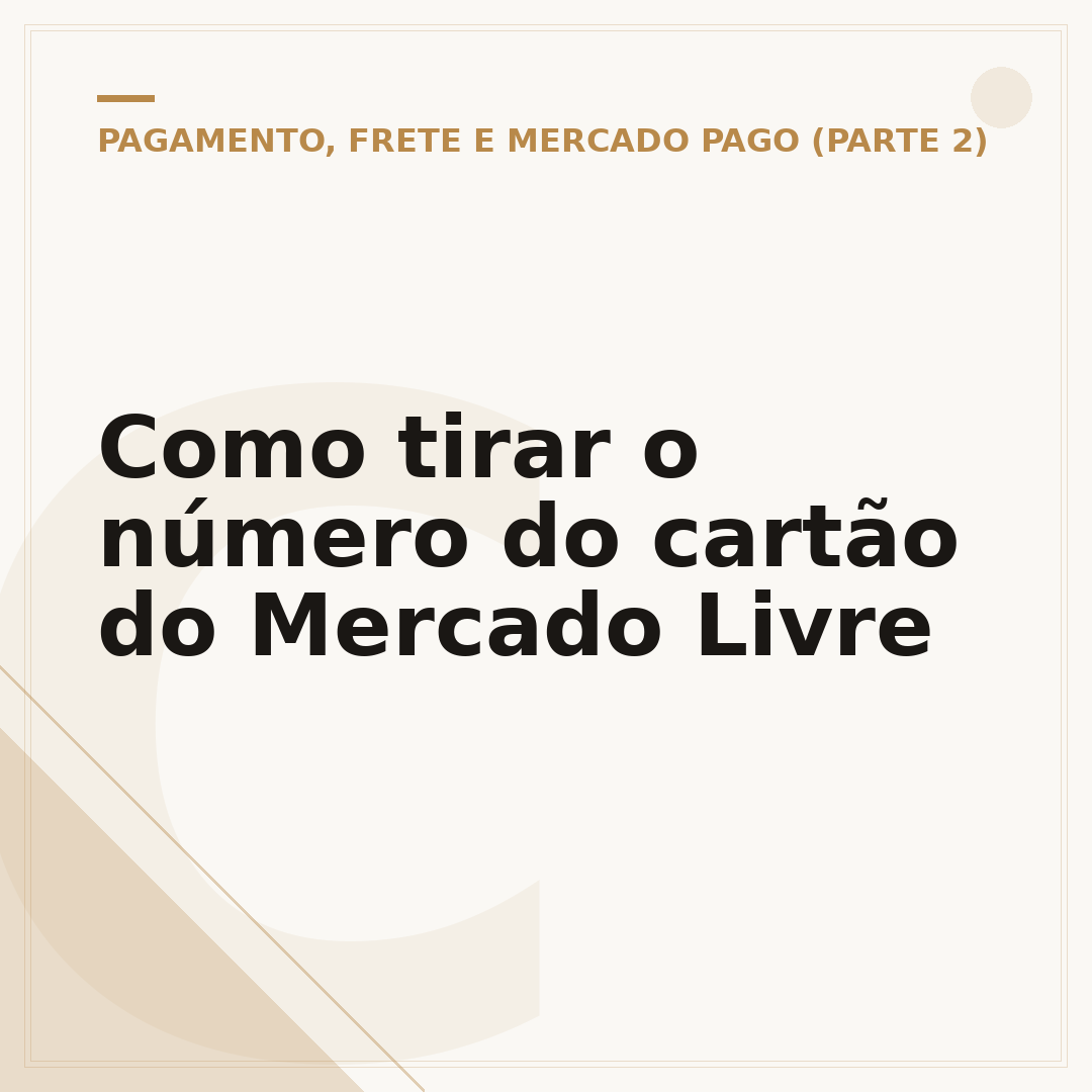 Como tirar o número do cartão do Mercado Livre