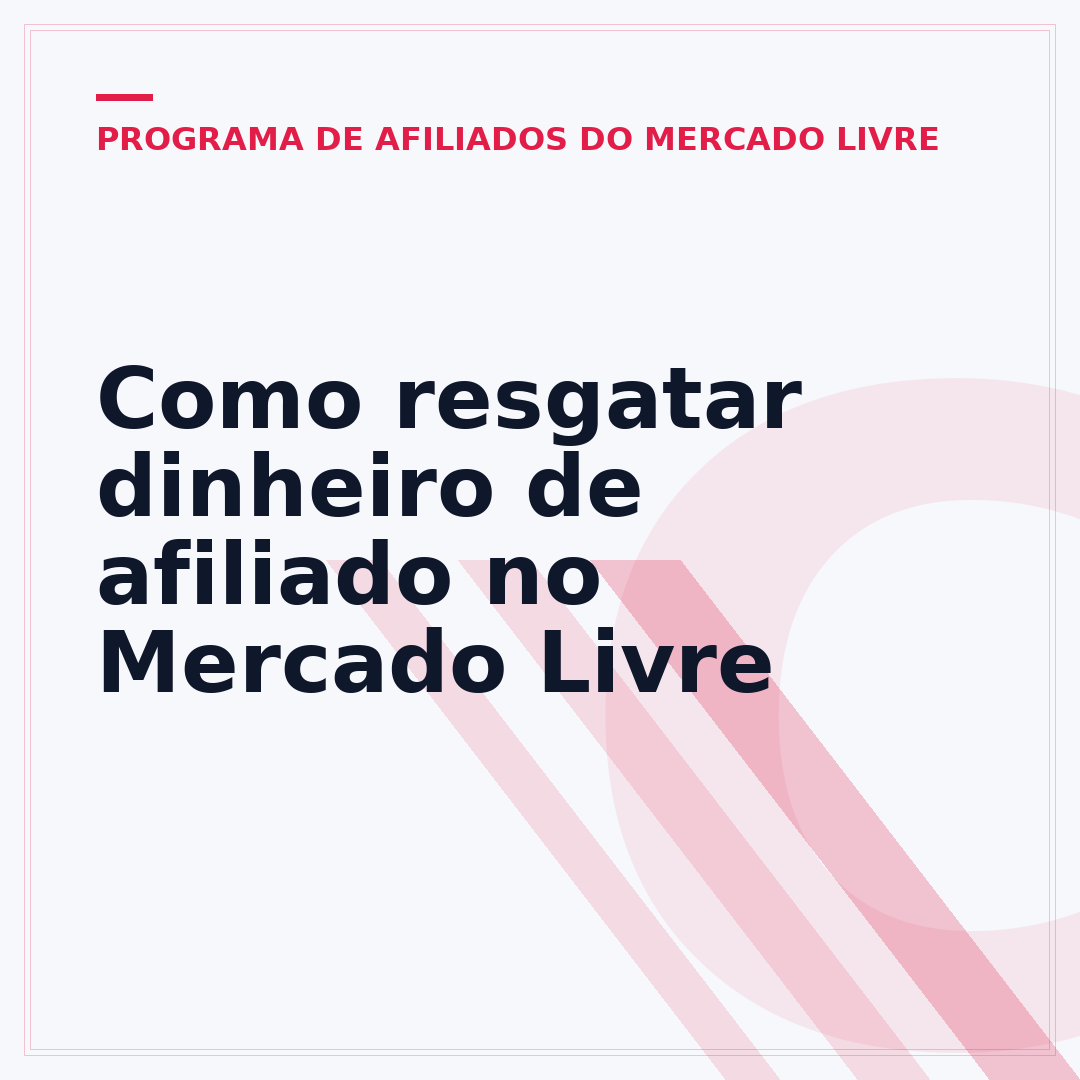 Como resgatar dinheiro de afiliado no Mercado Livre