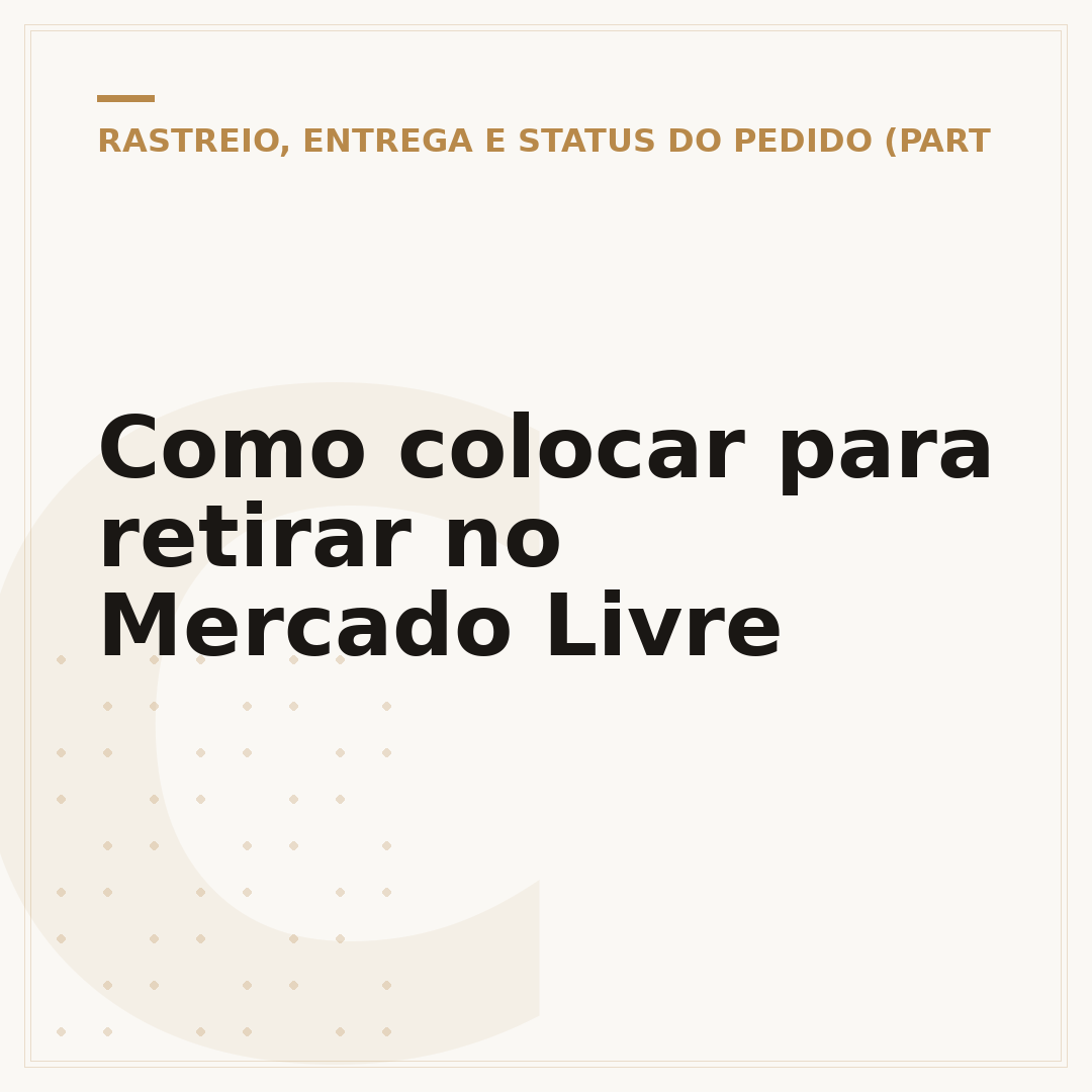 Como colocar para retirar no Mercado Livre