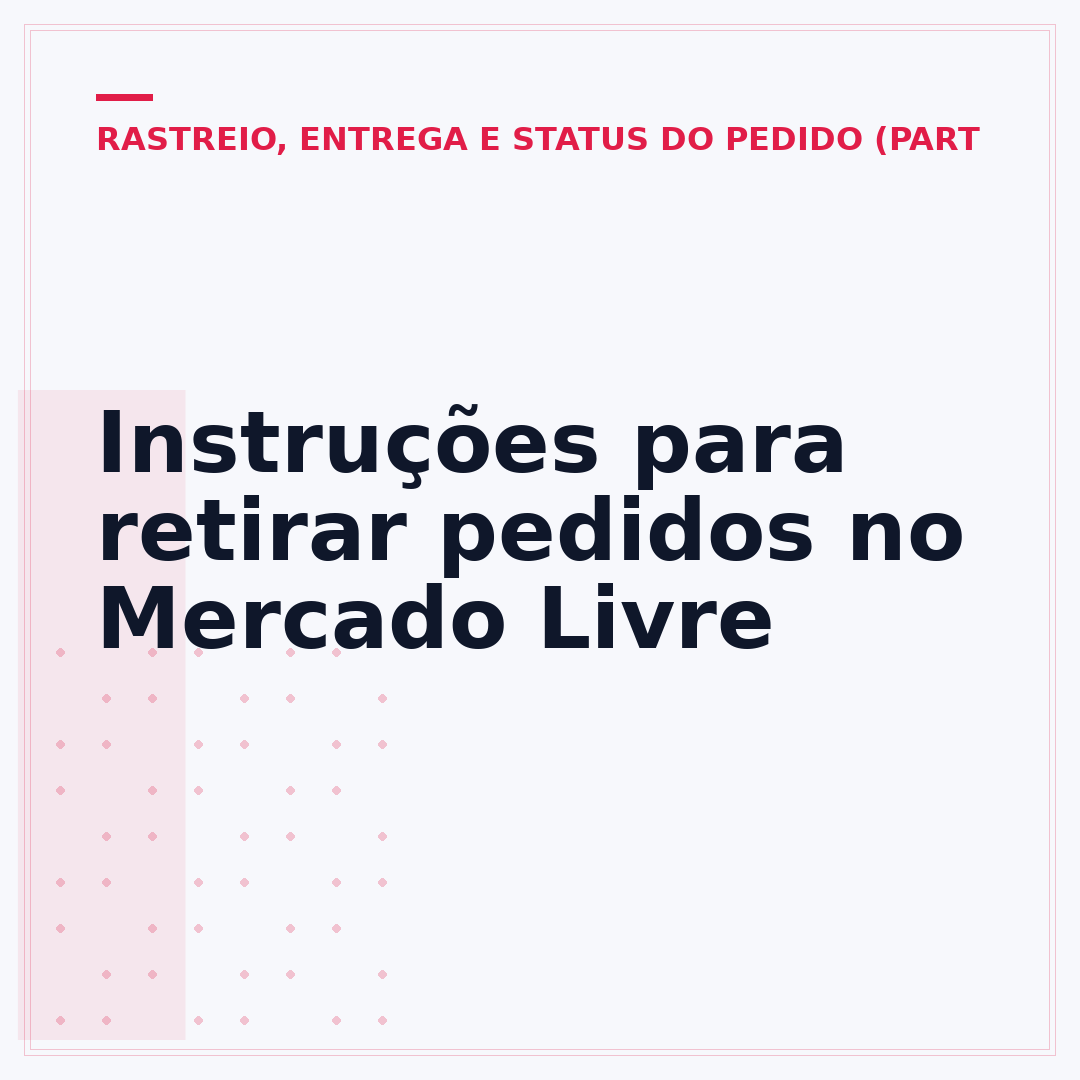 Instruções para retirar pedidos no Mercado Livre