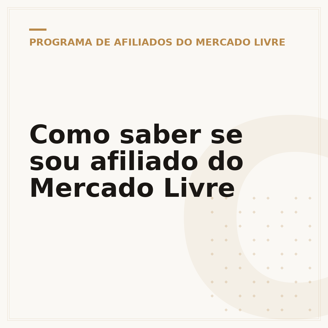 Como saber se sou afiliado do Mercado Livre