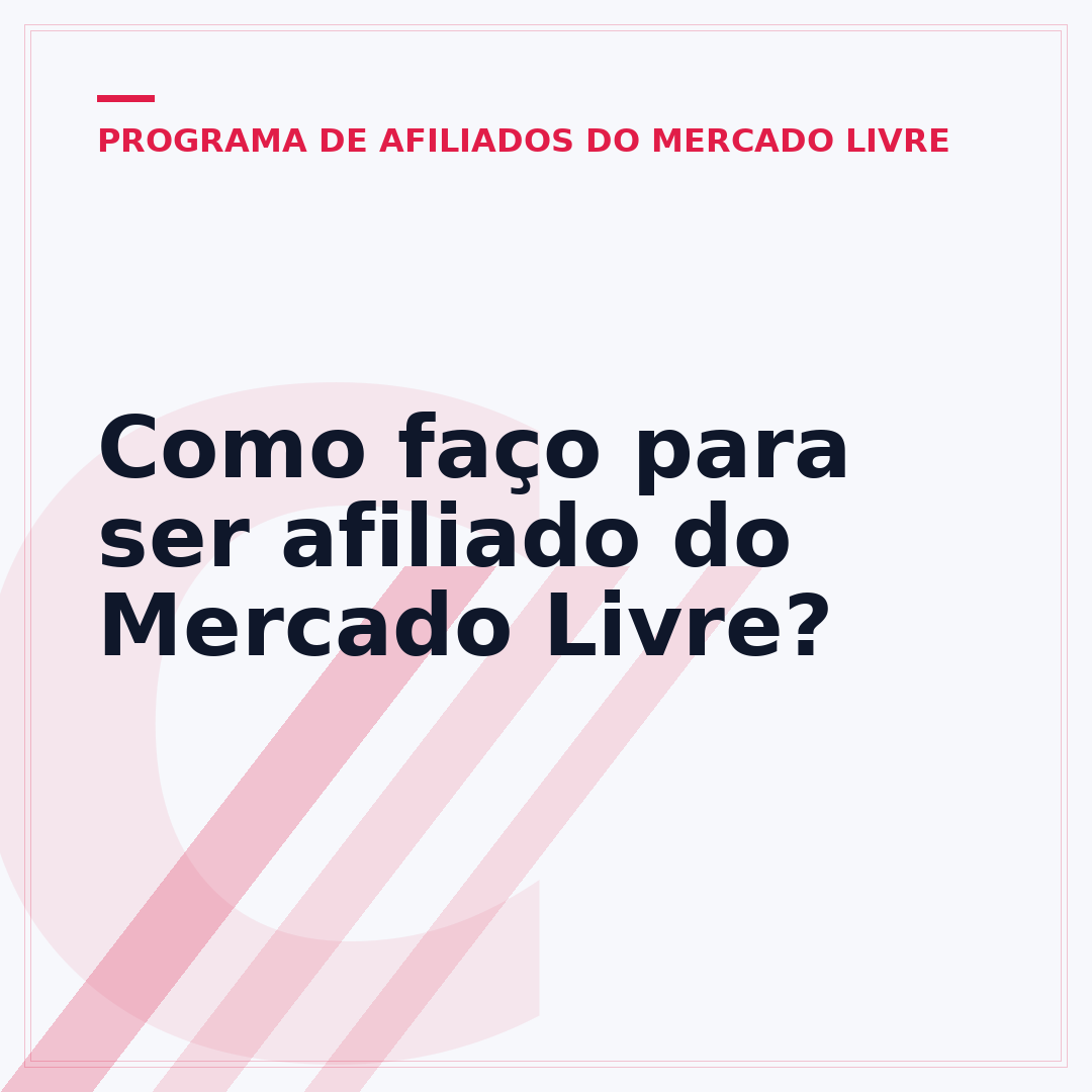 Como faço para ser afiliado do Mercado Livre?