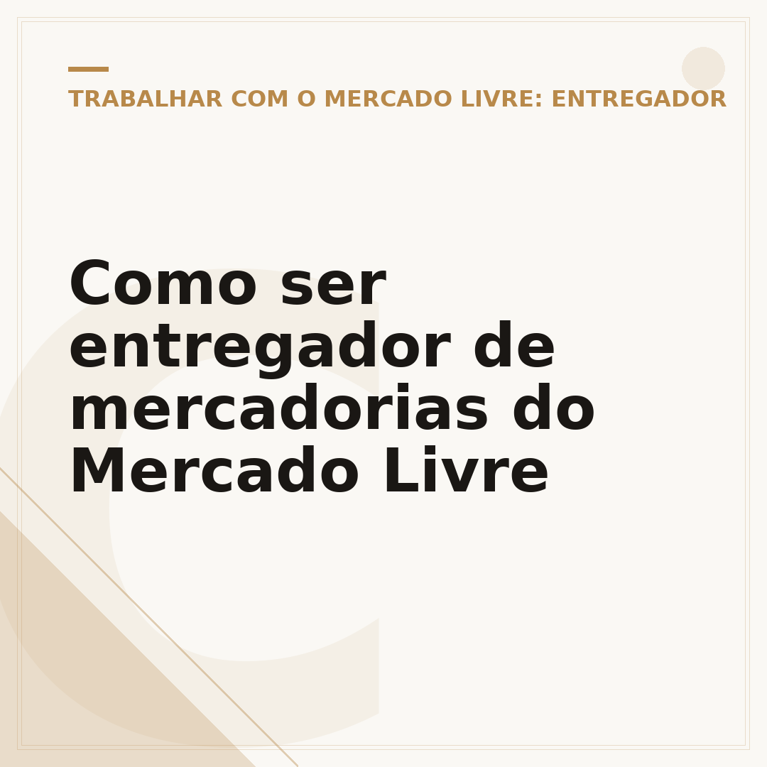 Como ser entregador de mercadorias do Mercado Livre