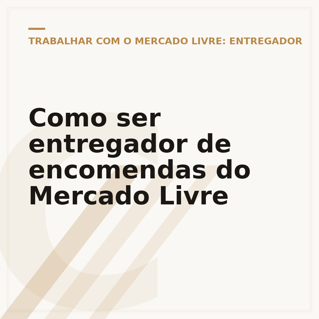 Como ser entregador de encomendas do Mercado Livre