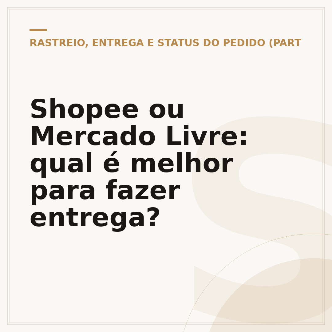 Shopee ou Mercado Livre: qual é melhor para fazer entrega?