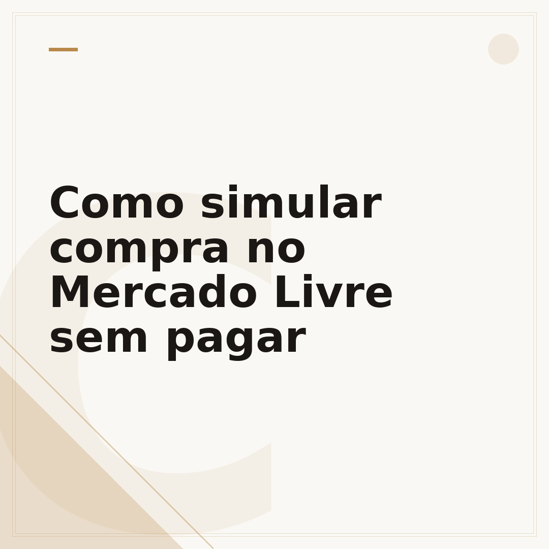 Como simular compra no Mercado Livre sem pagar