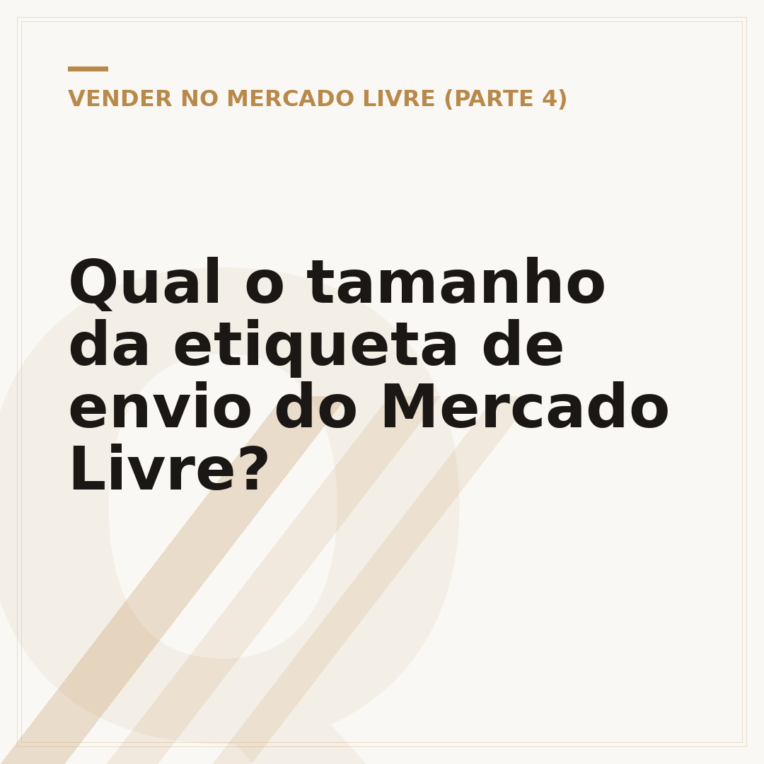 Qual o tamanho da etiqueta de envio do Mercado Livre?