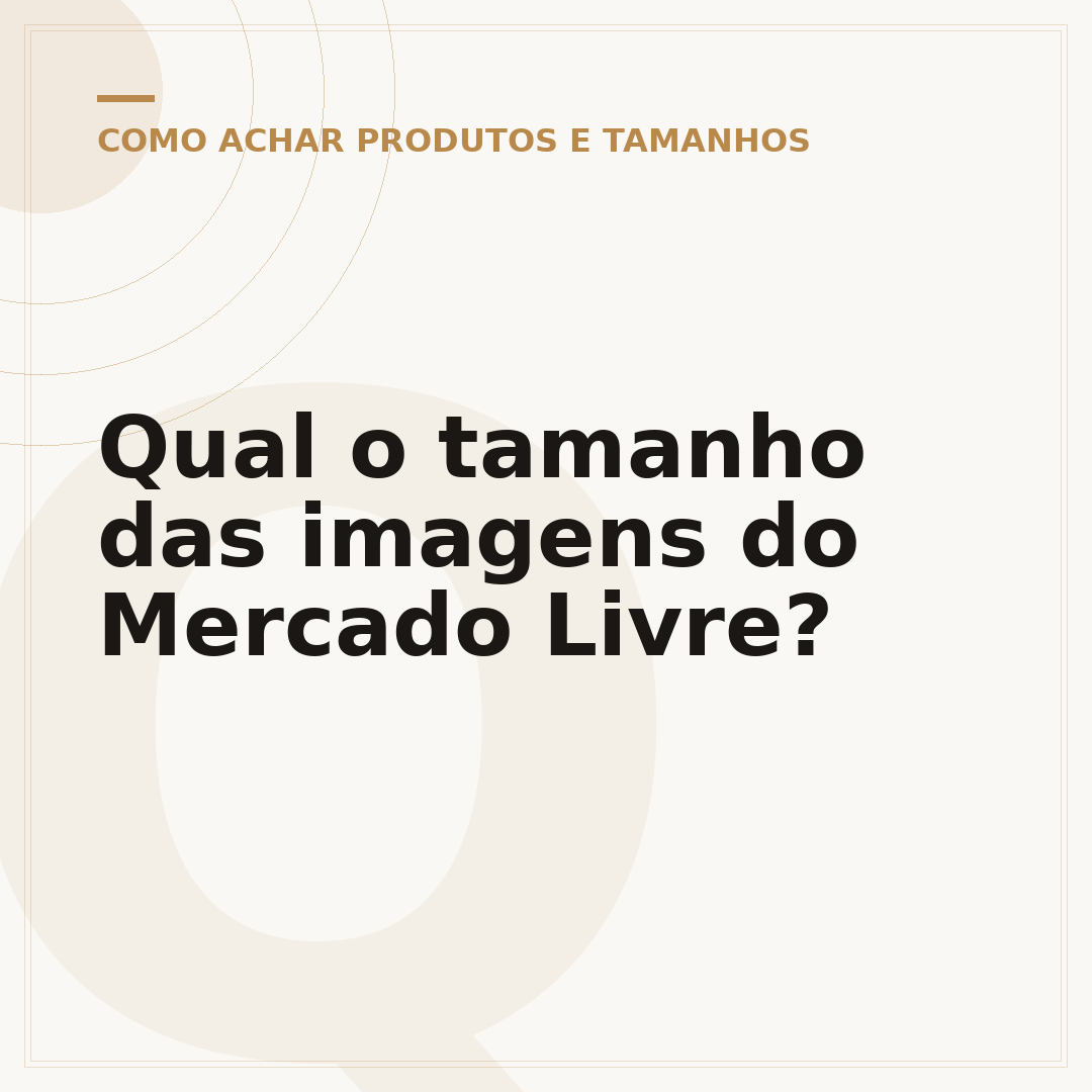 Qual o tamanho das imagens do Mercado Livre?