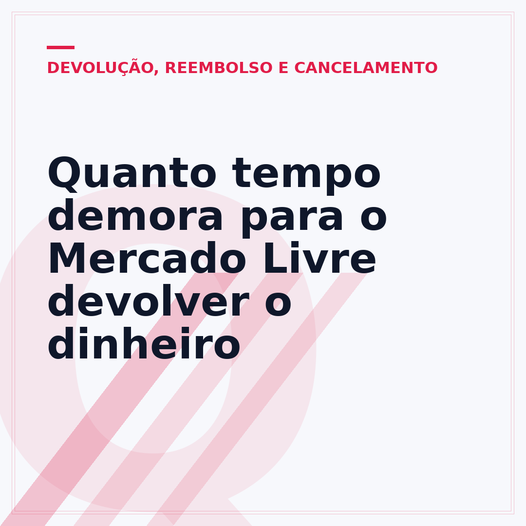 Quanto tempo demora para o Mercado Livre devolver o dinheiro