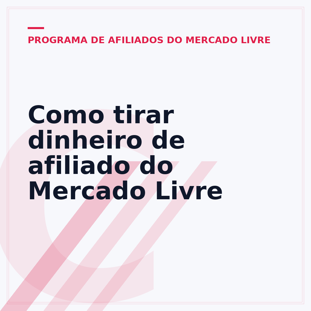 Como tirar dinheiro de afiliado do Mercado Livre