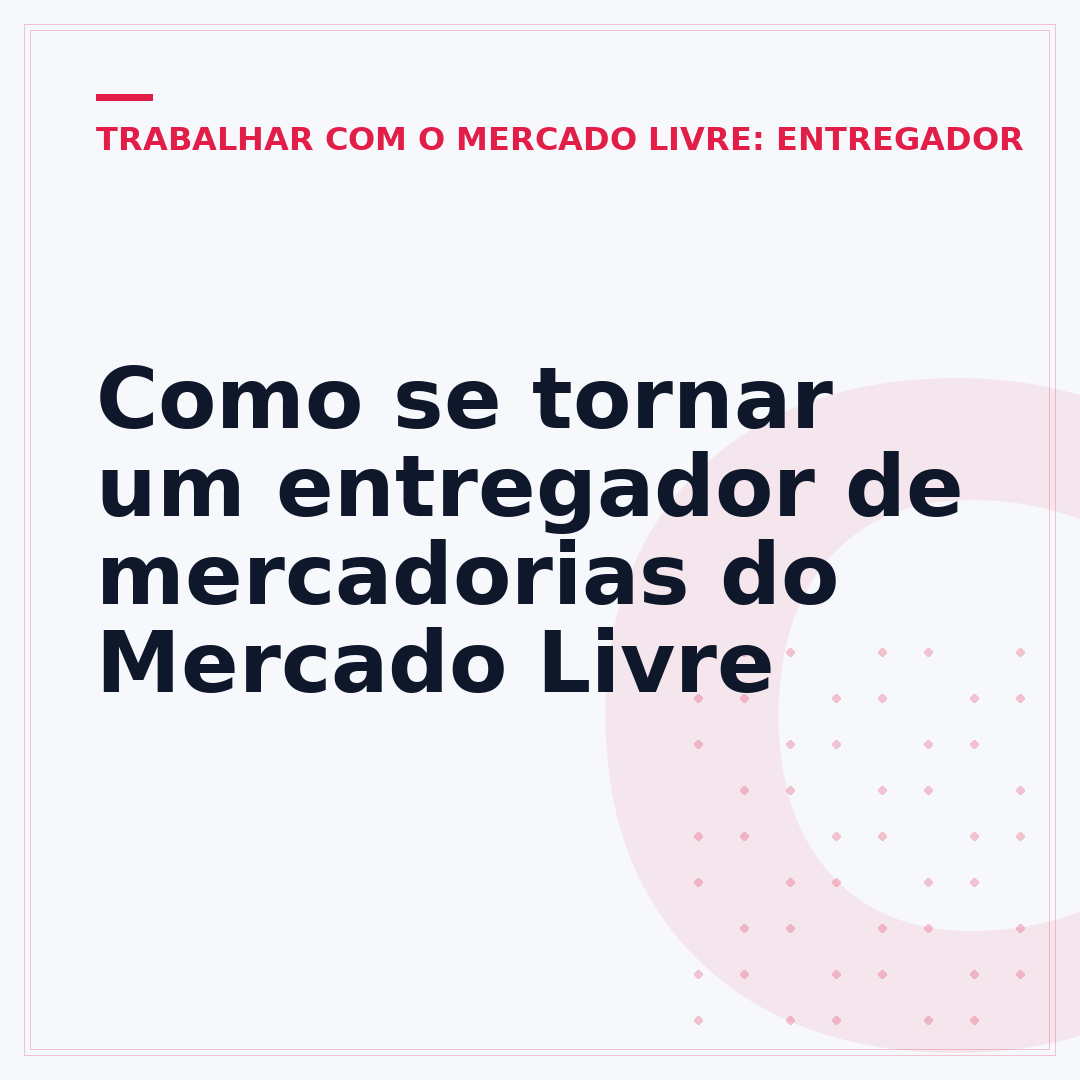 Como se tornar um entregador de mercadorias do Mercado Livre