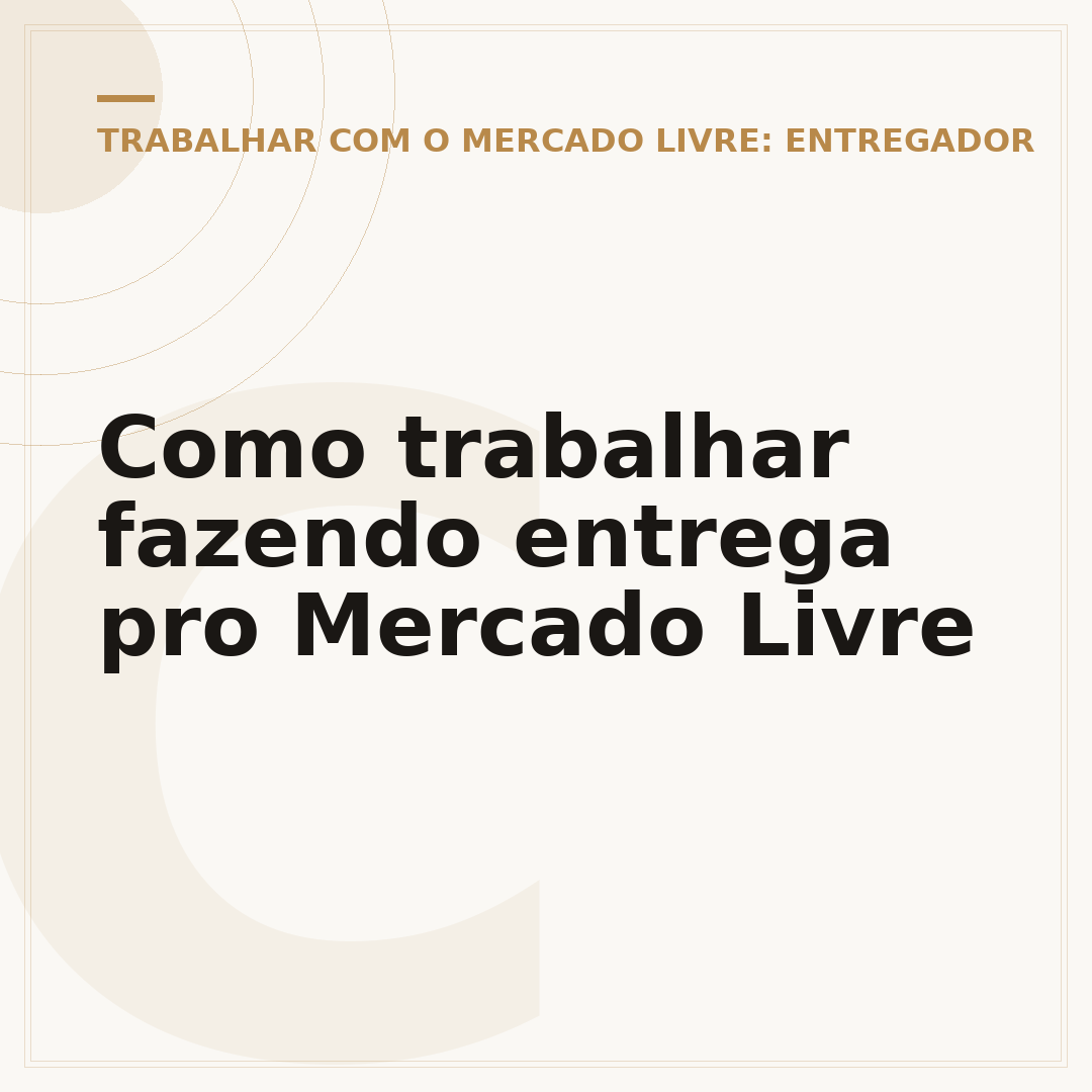 Como trabalhar fazendo entrega pro Mercado Livre