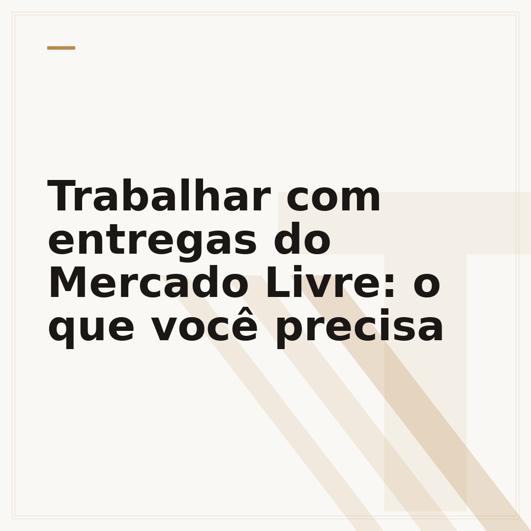 Trabalhar com entregas do Mercado Livre: o que você precisa