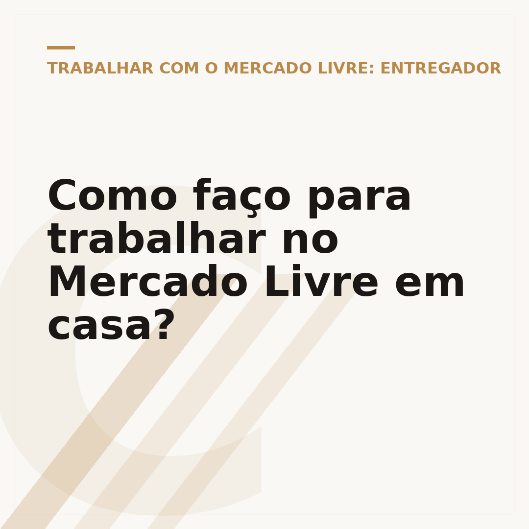 Como faço para trabalhar no Mercado Livre em casa?