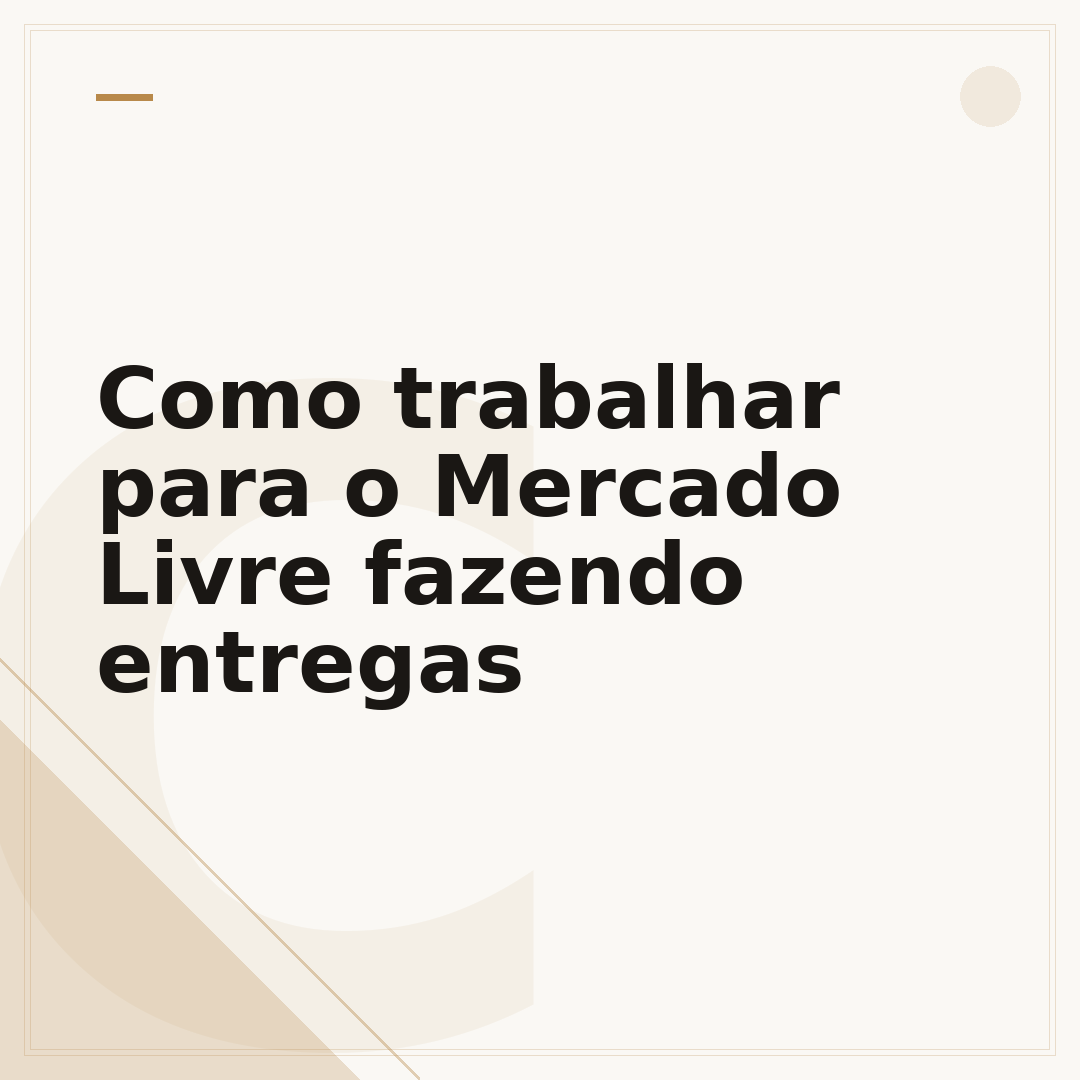 Como trabalhar para o Mercado Livre fazendo entregas
