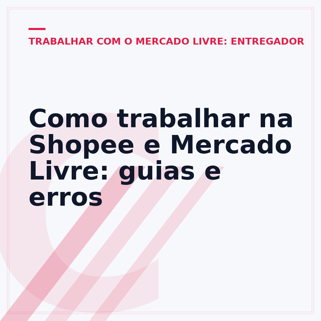 Como trabalhar na Shopee e Mercado Livre: guias e erros