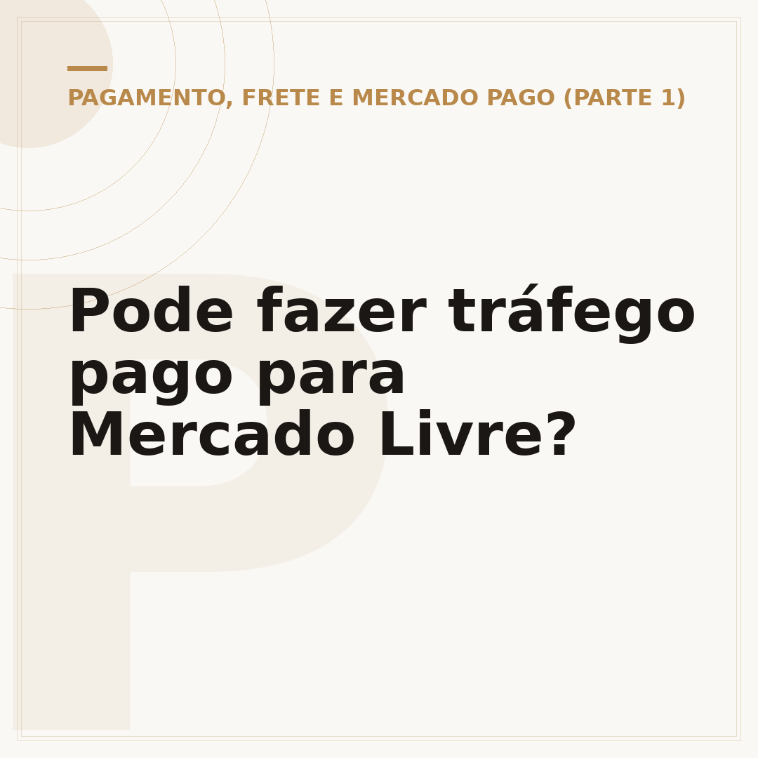 Pode fazer tráfego pago para Mercado Livre?