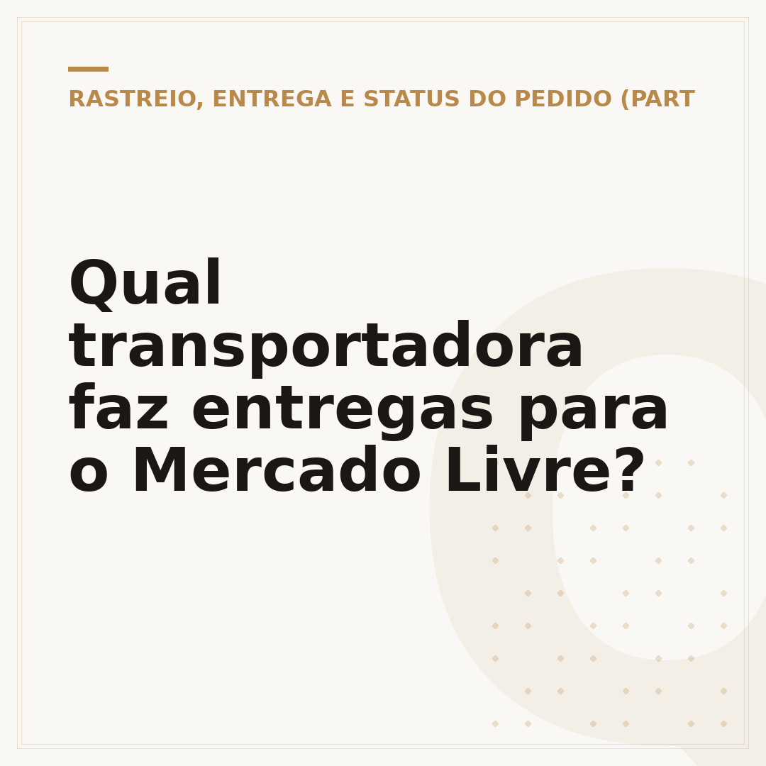 Qual transportadora faz entregas para o Mercado Livre?