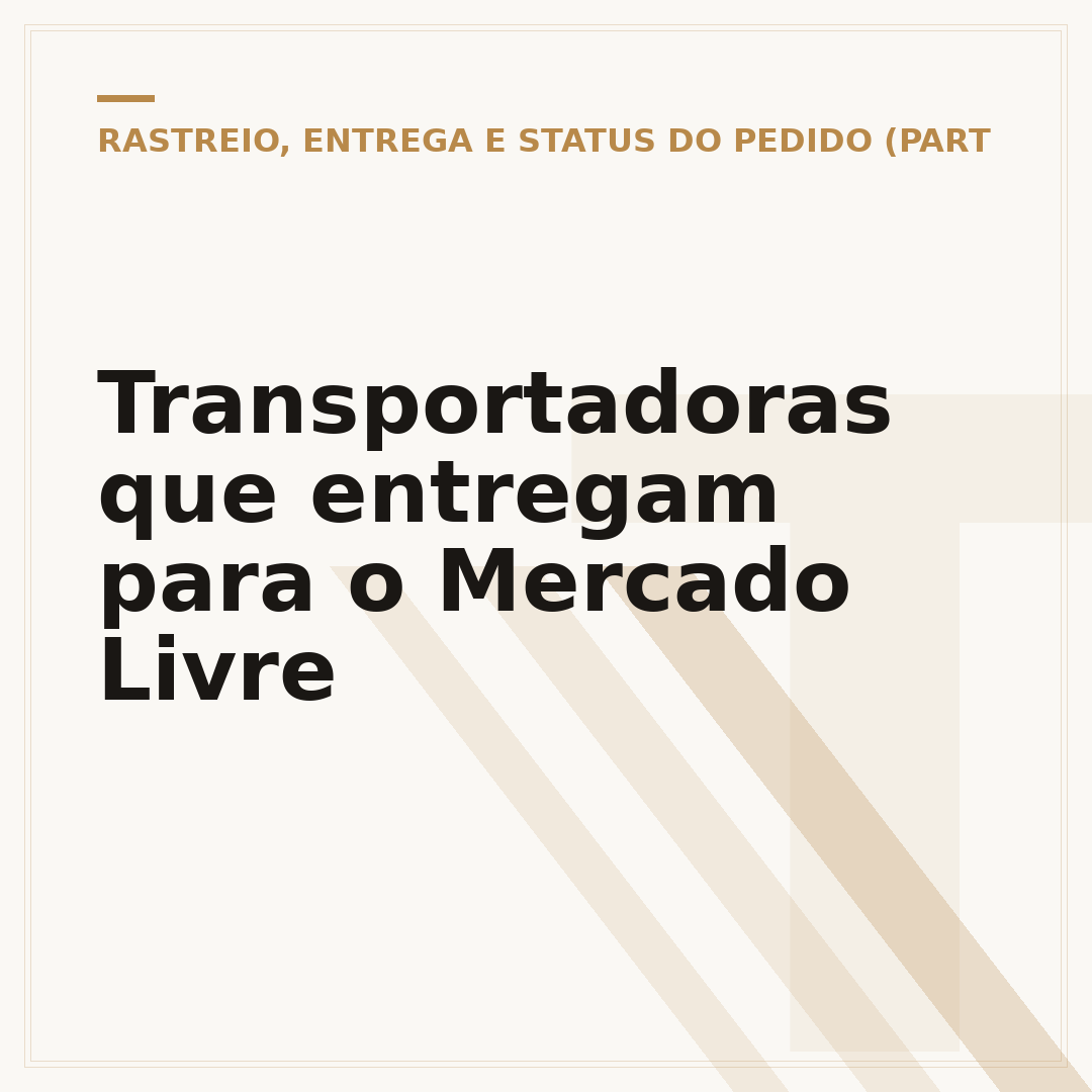 Transportadoras que entregam para o Mercado Livre