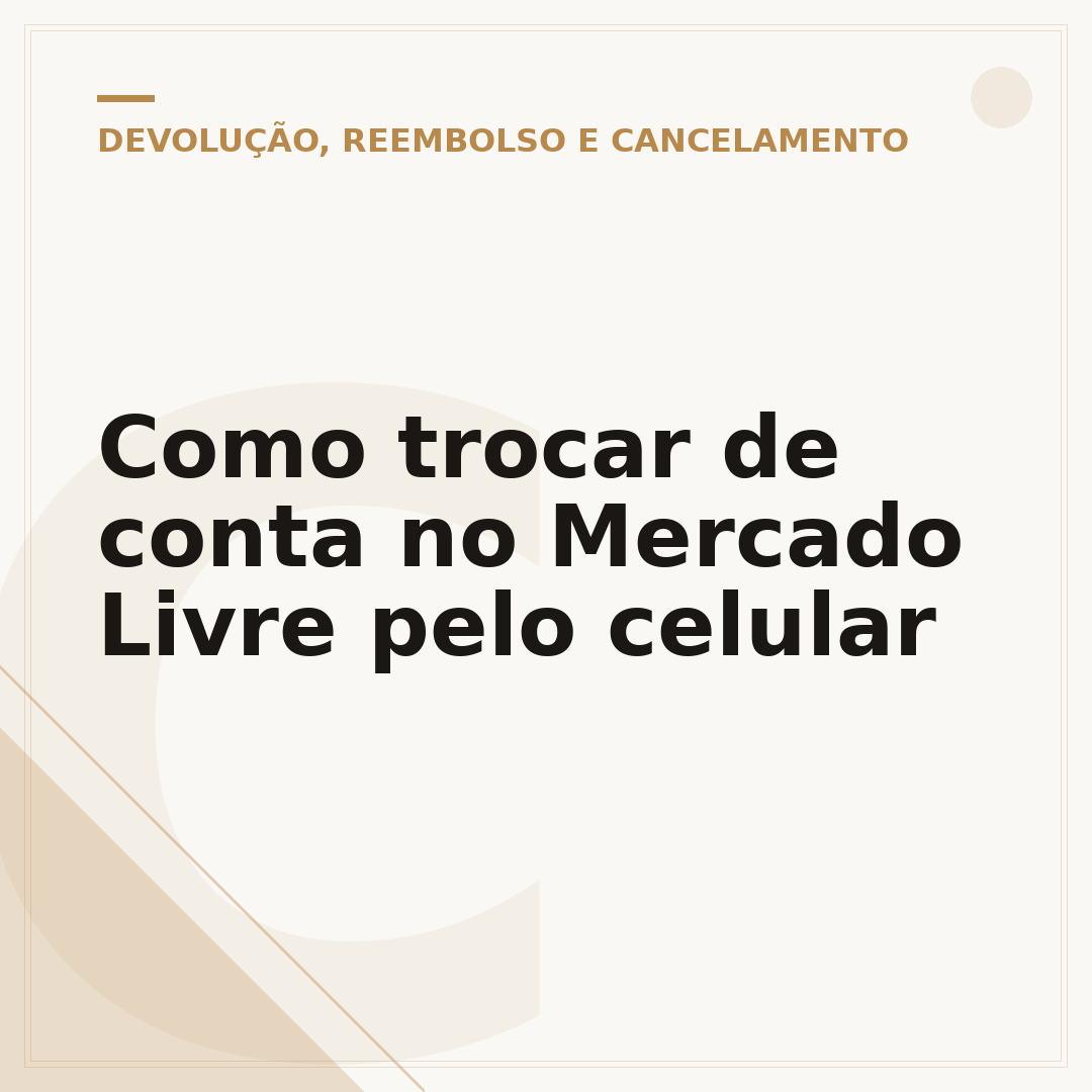 Como trocar de conta no Mercado Livre pelo celular