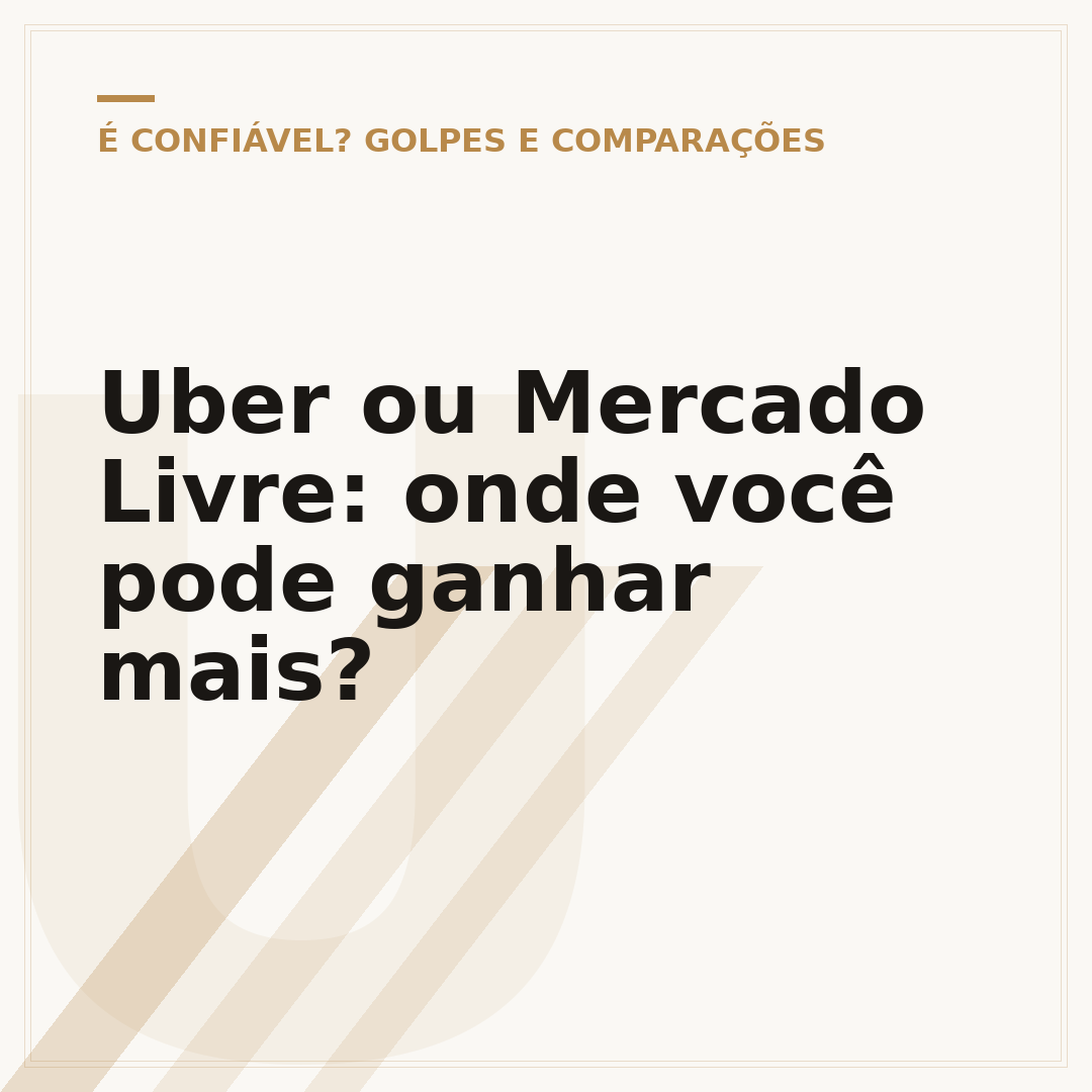 Uber ou Mercado Livre: onde você pode ganhar mais?