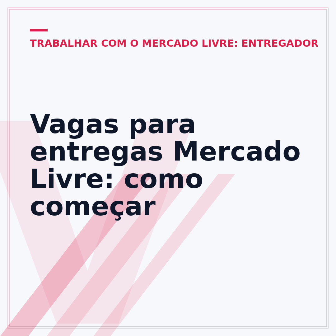 Vagas para entregas Mercado Livre: como começar