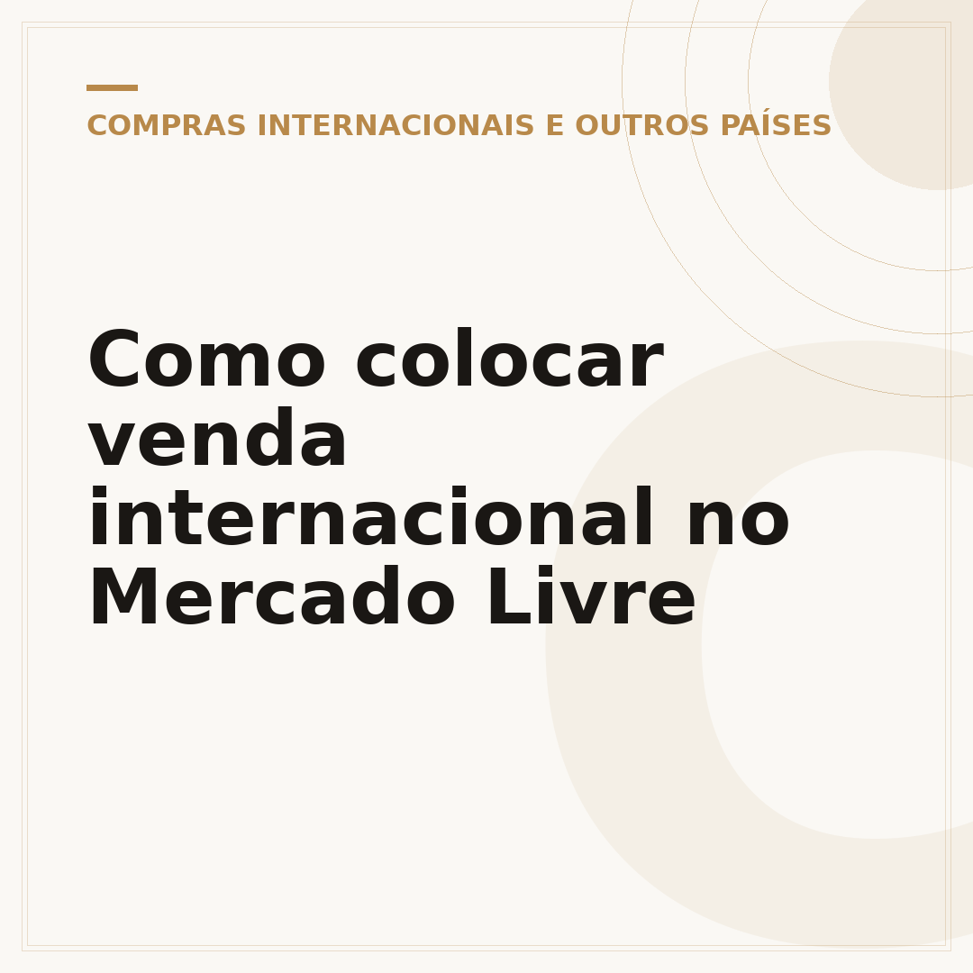Como colocar venda internacional no Mercado Livre