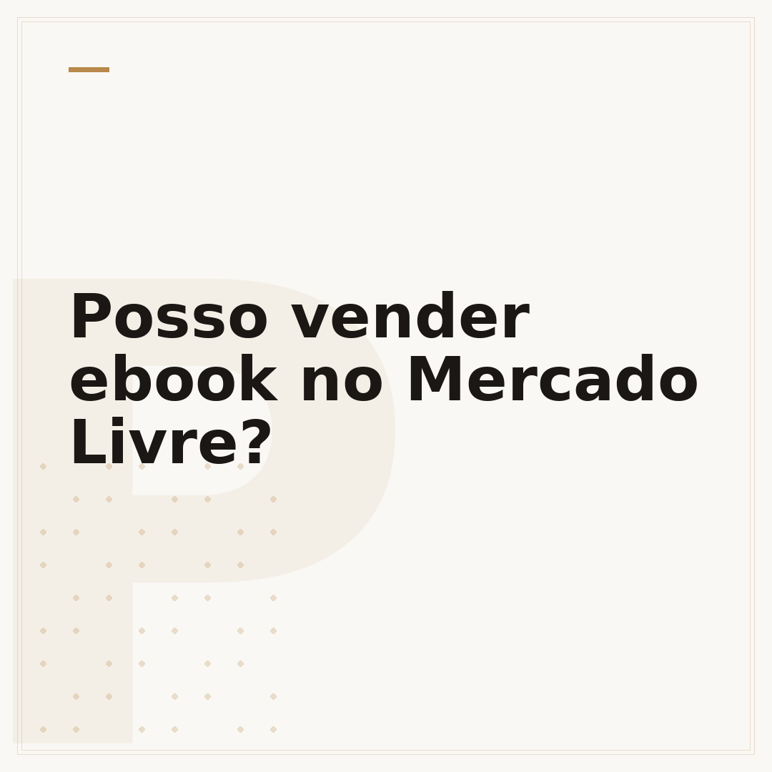 Posso vender ebook no Mercado Livre?