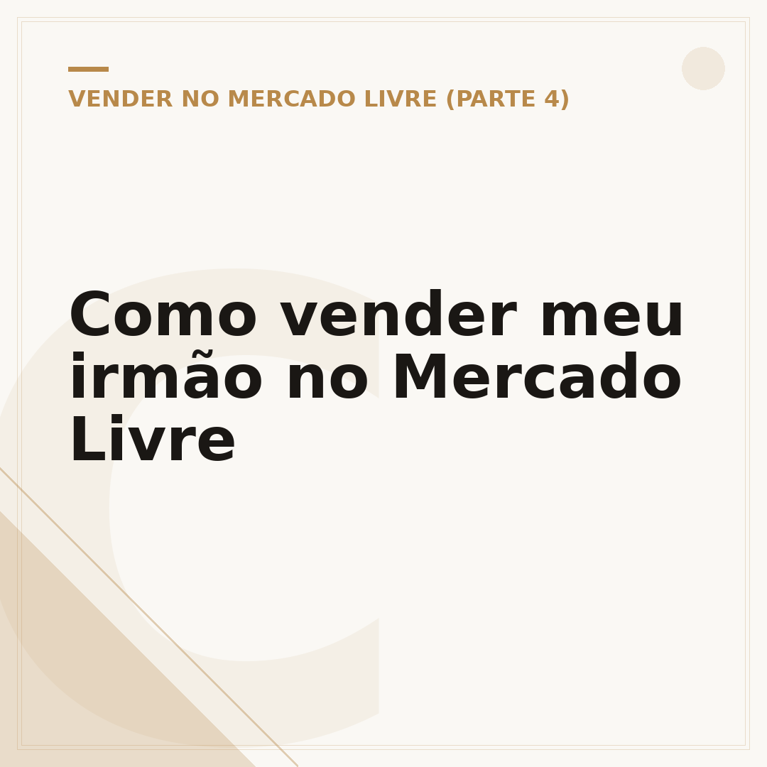 Como vender meu irmão no Mercado Livre