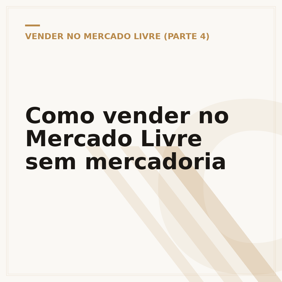 Como vender no Mercado Livre sem mercadoria